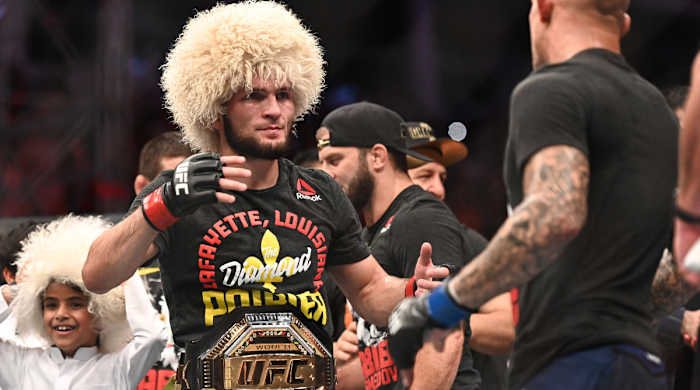 Khabib Nurmagomedov at UFC 242.